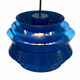Pendant light "Trava" in blue lacquer by Carl Thore for Granhaga Metallindustri. Sweden 1960s.