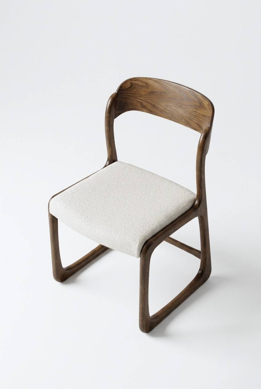 Lot de 6 chaises Baumann modèle Bémol - 1960