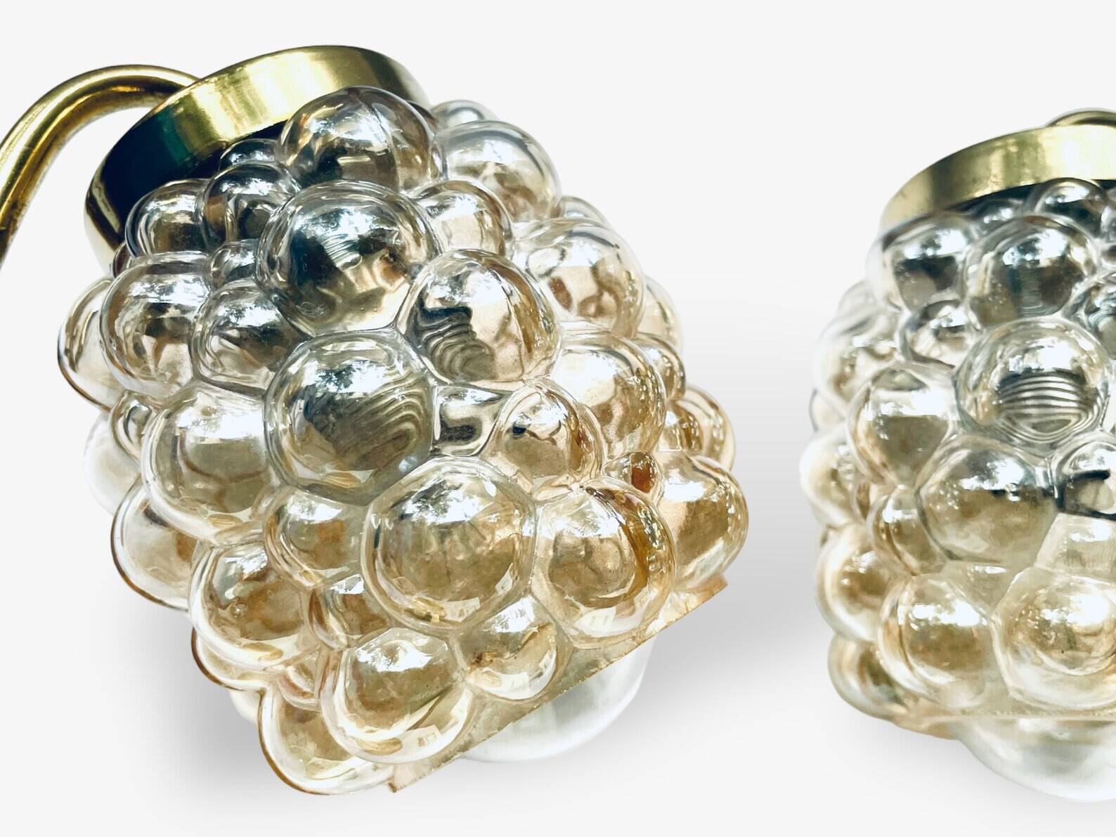 70s bubble glas lamp set