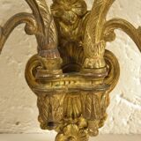 Pair of gilded brass chandeliers
