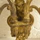 Paire d'appliques chandeliers en laiton doré