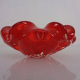 Vintage Italian Red Murano Glass Bowl, 1960s