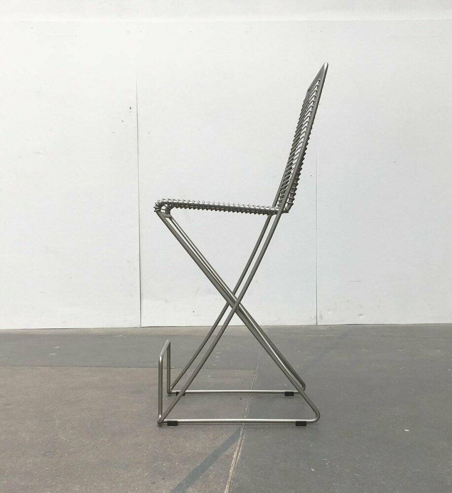 Postmodern German kitchen bar stool Kreuzschwinger by Till Behrens for Schlubach, 1980s.