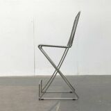 Postmodern German kitchen bar stool Kreuzschwinger by Till Behrens for Schlubach, 1980s.