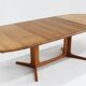 Vintage Glostrup Danish oval extendable dining table solid teak 1960s