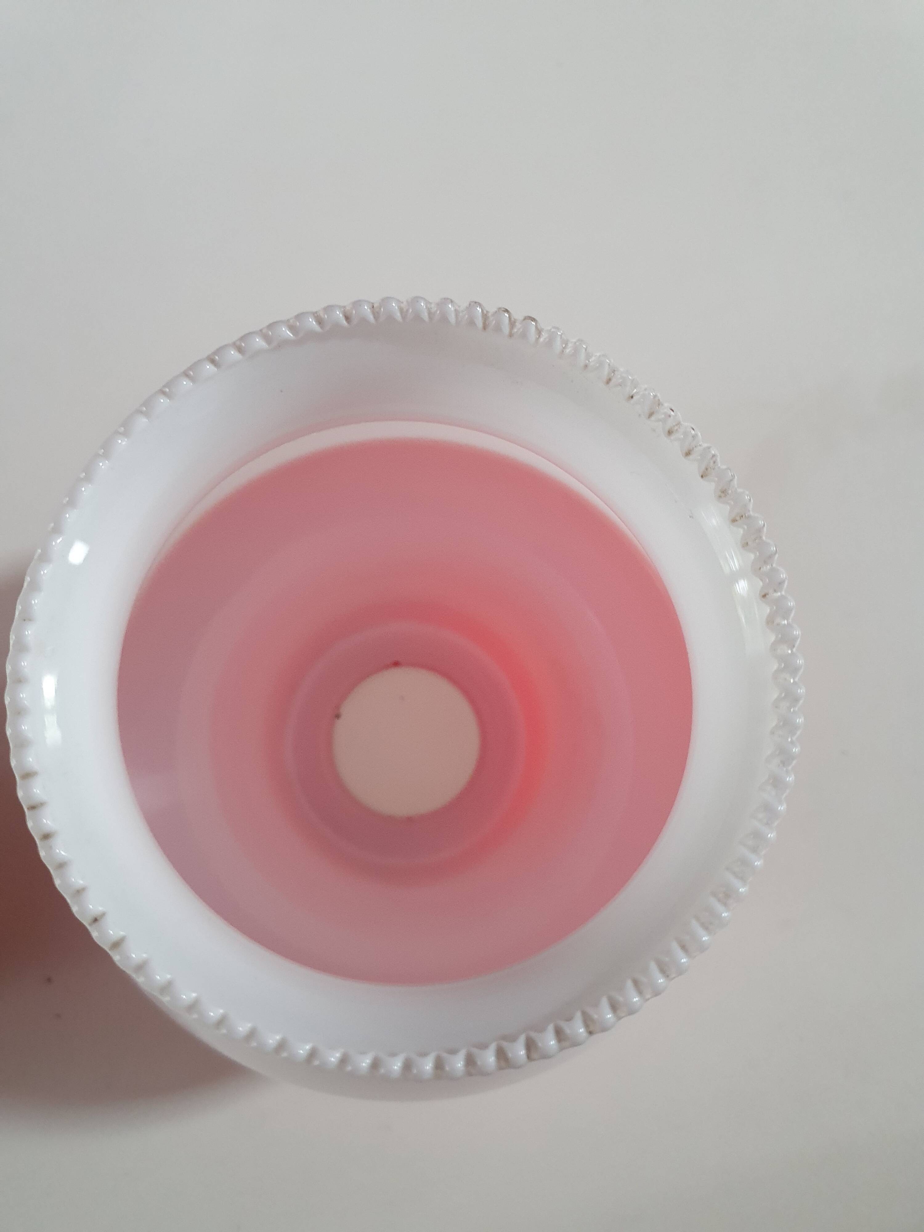 globe suspension light fixture vintage year 70 opaline orange and white