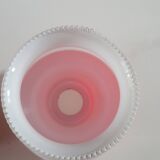 globe suspension light fixture vintage year 70 opaline orange and white