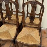 set of 8 Louis XV style oak chairs
