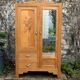 Parisian art deco hotel wardrobe in solid raw oak 1930