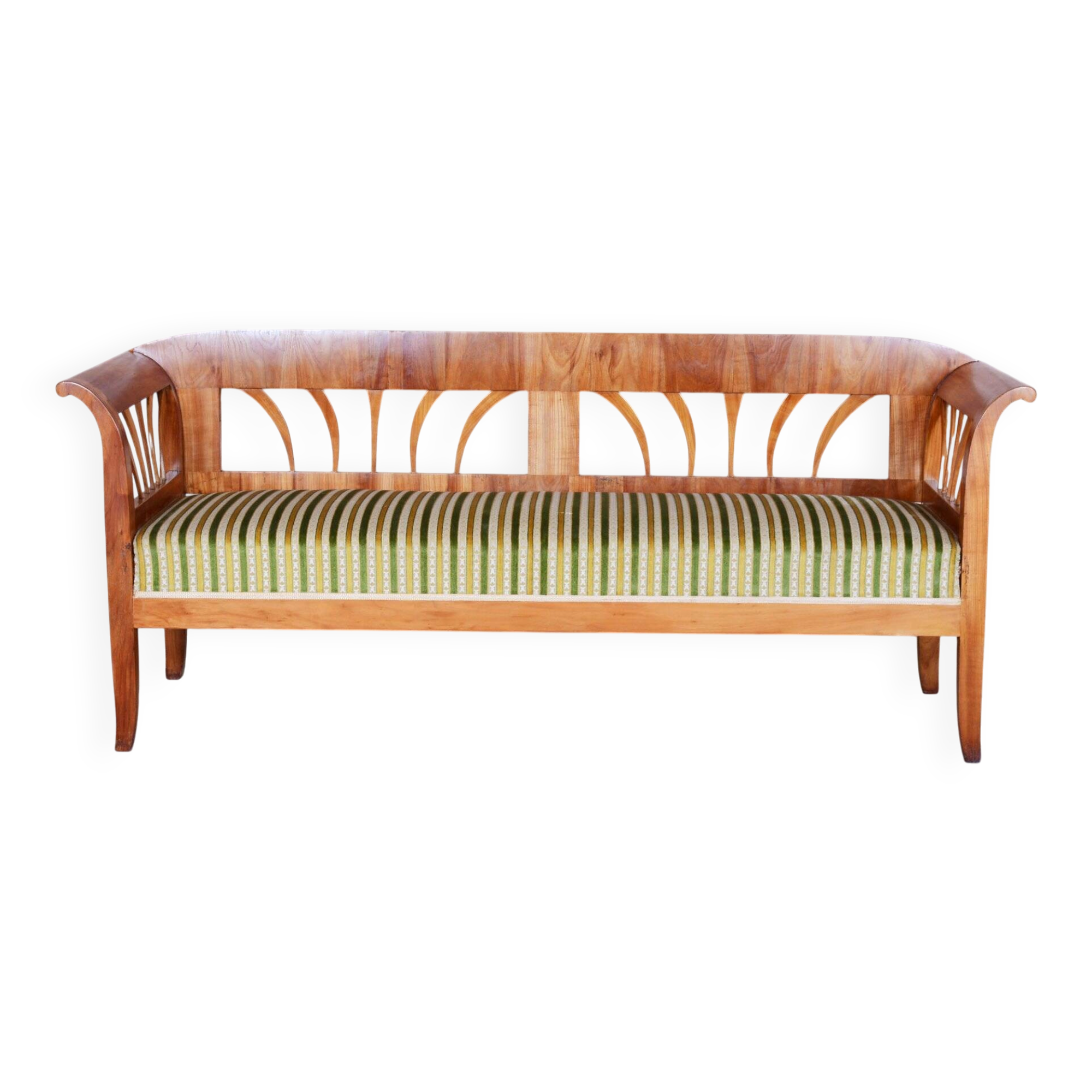 Sofa Biedermeier en cerisier et épicéa, années 1820