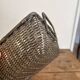 Vintage 1950s silver metal braided fruit basket