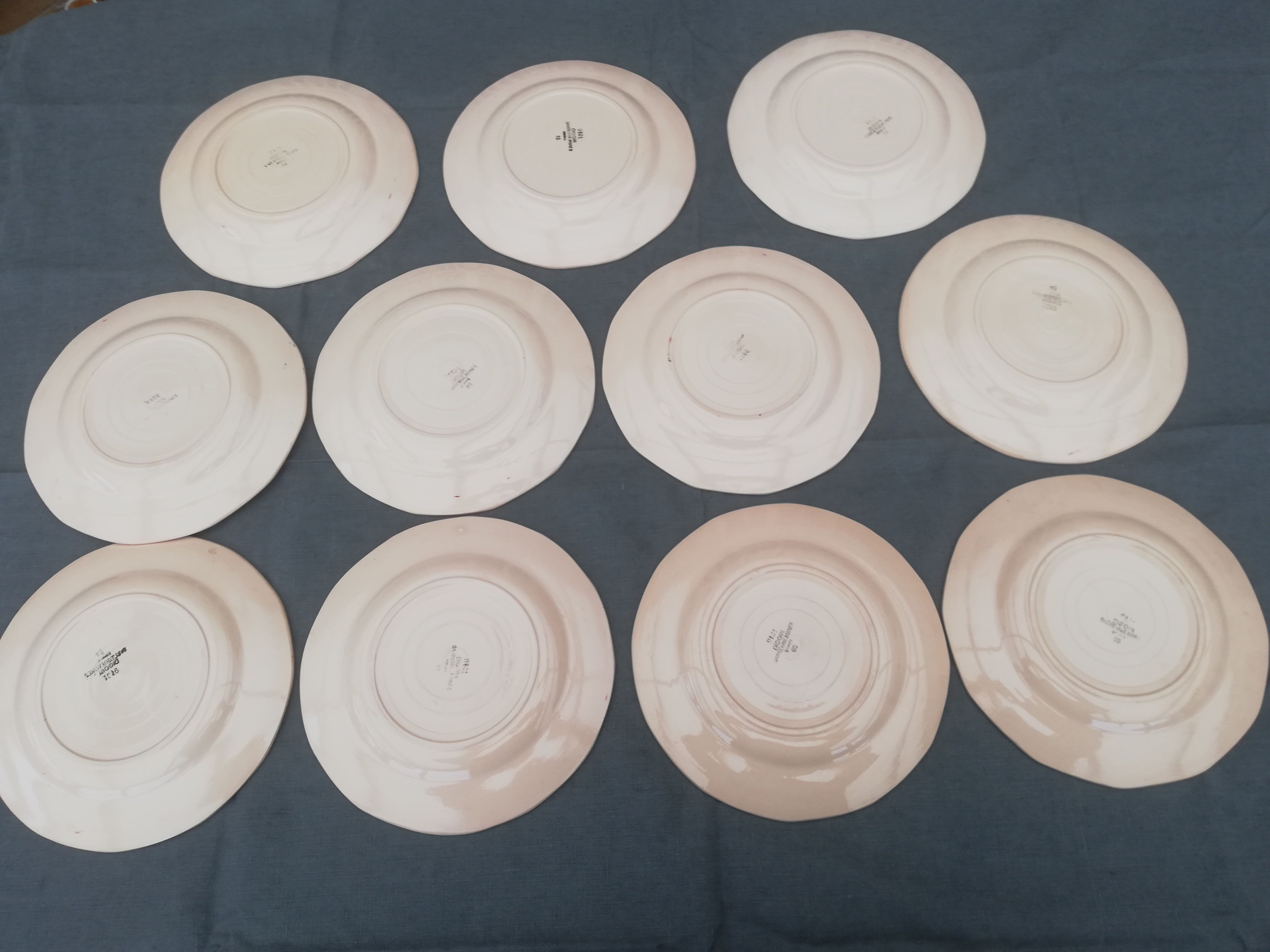 11 old flat plates