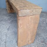 Solid wood bench patinated 120cm