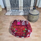 Pouf berbère bohemian fait main 60 X 60 X 25 CM