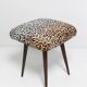 Vintage leopard velvet stool from the 20th century, Europe, 1960s