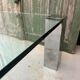 Vintage modernist coffee table in glass and chrome