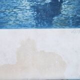 Le Querrec Lithograph Moonlight Effect on Mont Saint Michel 15/350