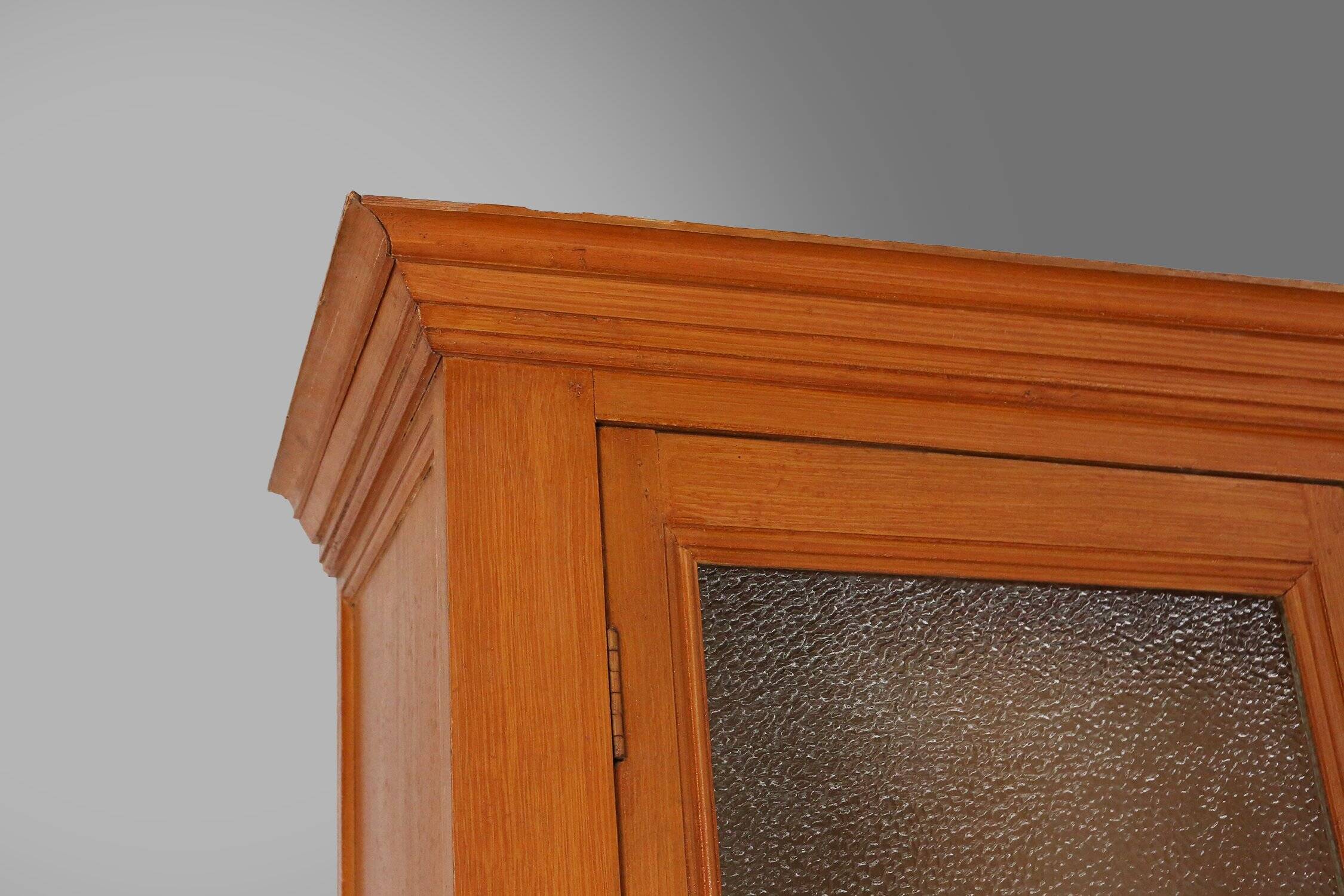 12-Door Monastery or Display Cabinet in Pine, Belgium ca. 1890