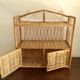 Vintage wicker wall shelf