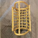 Vintage rattan magazine rack