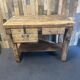 Old wooden workbench of shoemaker carpenter of the 50s