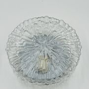Massive modernist ceiling light in moulded glass