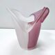 Stunning Double Color White and Pink Etched Murano Glass Vase, Italy, 1980s