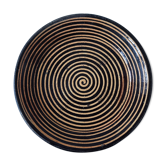 Terracotta plate with spiral