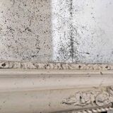 Antique 19th Century Mirror Carved Wood Frame 67x 55 Cm