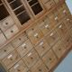 Large antique German pine apothecary cabinet / vitrine early 20th century