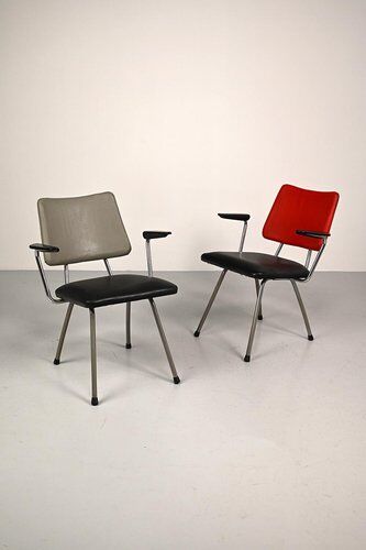 Chaises à cadre tubulaire, ensemble de 2