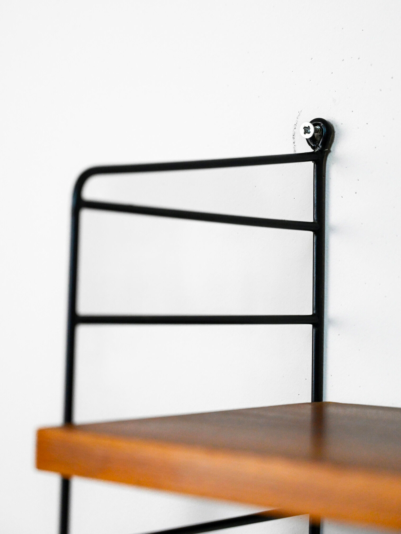 Swedish wooden and metal shelving