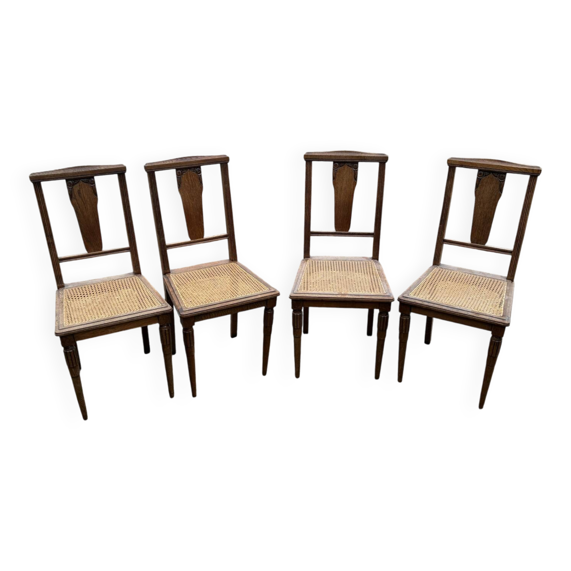 Chaises en cannage année 30-40