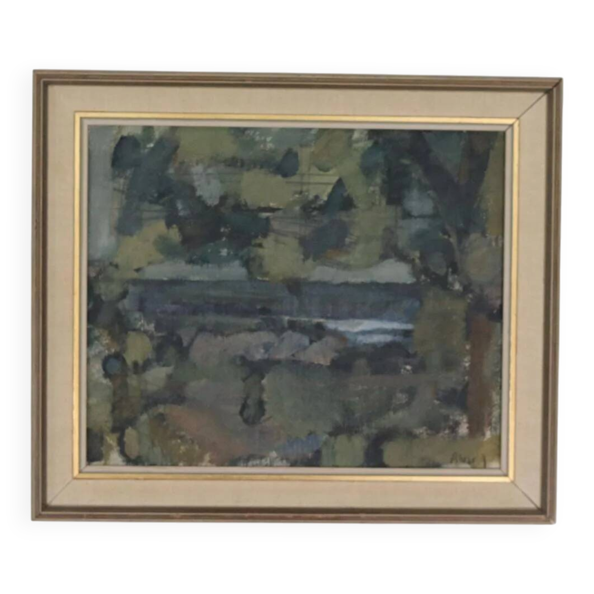 Swedish Oil on Canvas – "Obscured by Trees" by Alvar Jansson