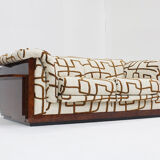 Vintage Art Deco sofa burl wood