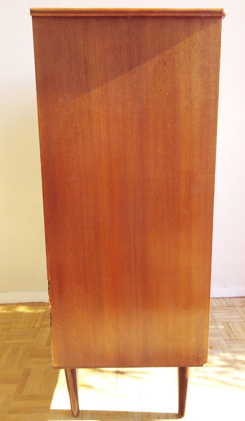 Commode haute à 6 tiroirs - teck - 1960