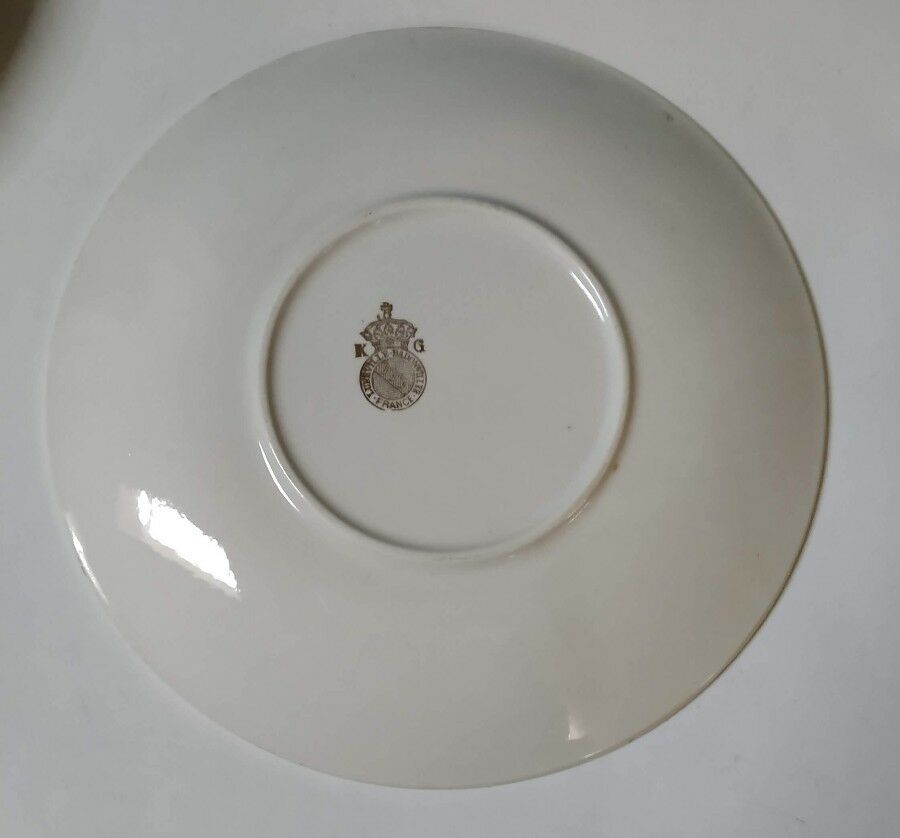 6 plates luneville garden/logo motifs