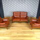 Banquette & fauteuils de style brésilien vintage 1960