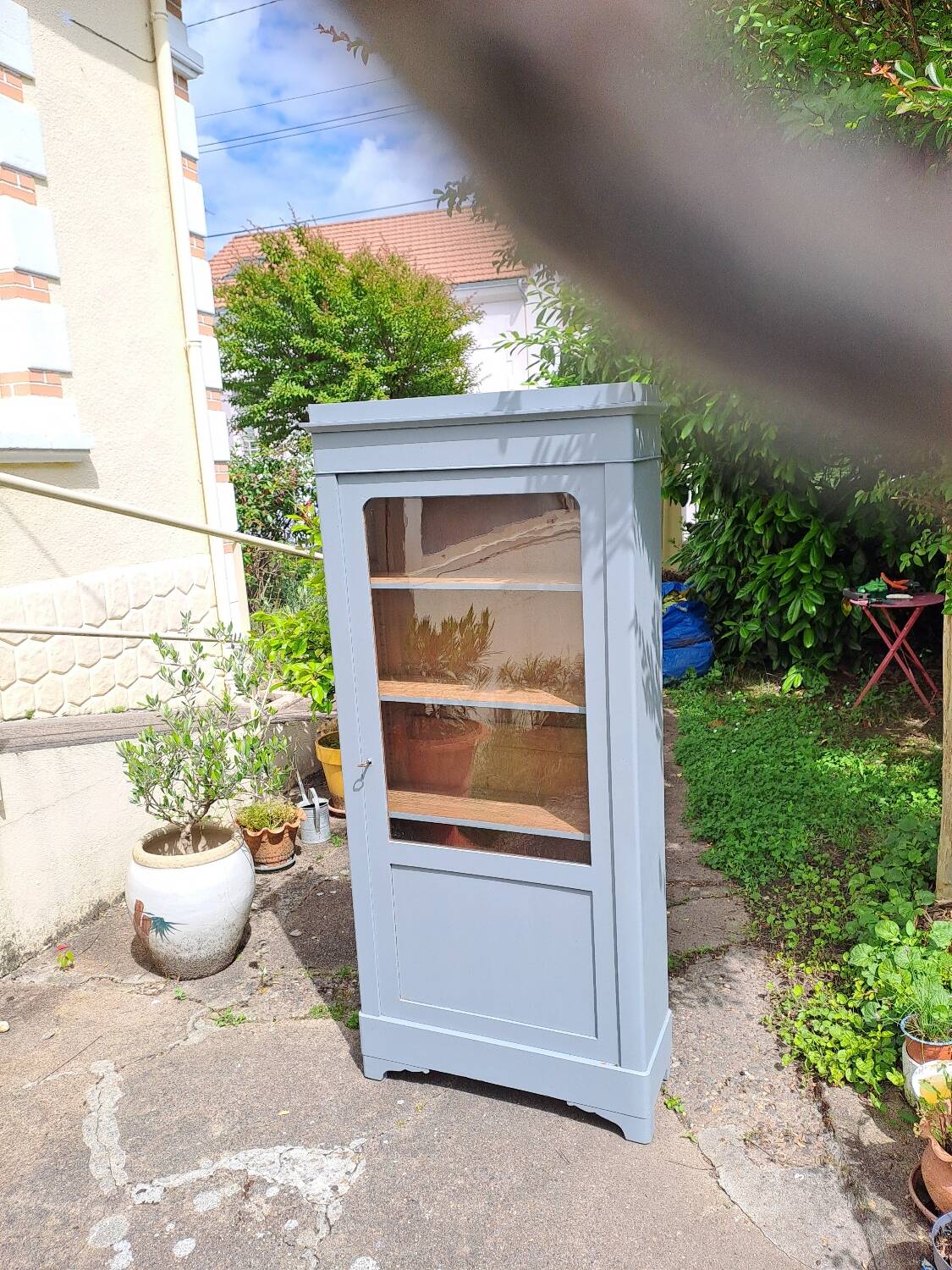 Wardrobe with 1 glass door, late 19th century