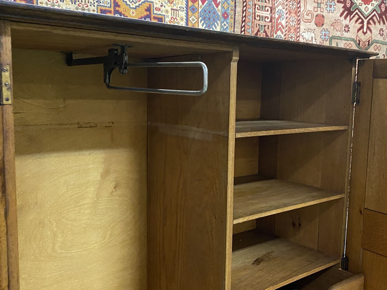 1930s English oak cabinet