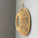 Mirror in rope early 195 - 48x48cm