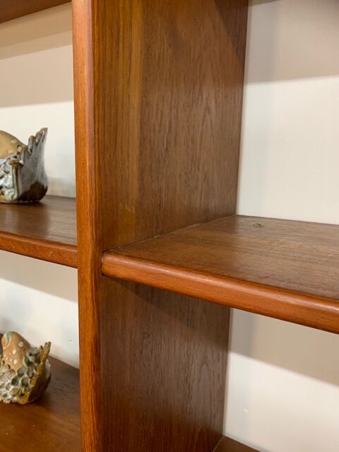 Teak "system" library, suede, 1960