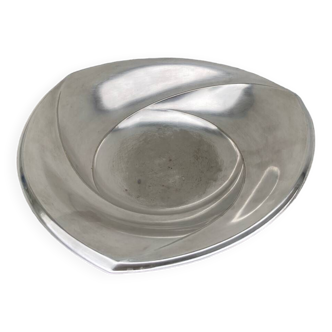 Art deco dish in silver metal