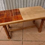 Table low vintage with tile inserts
