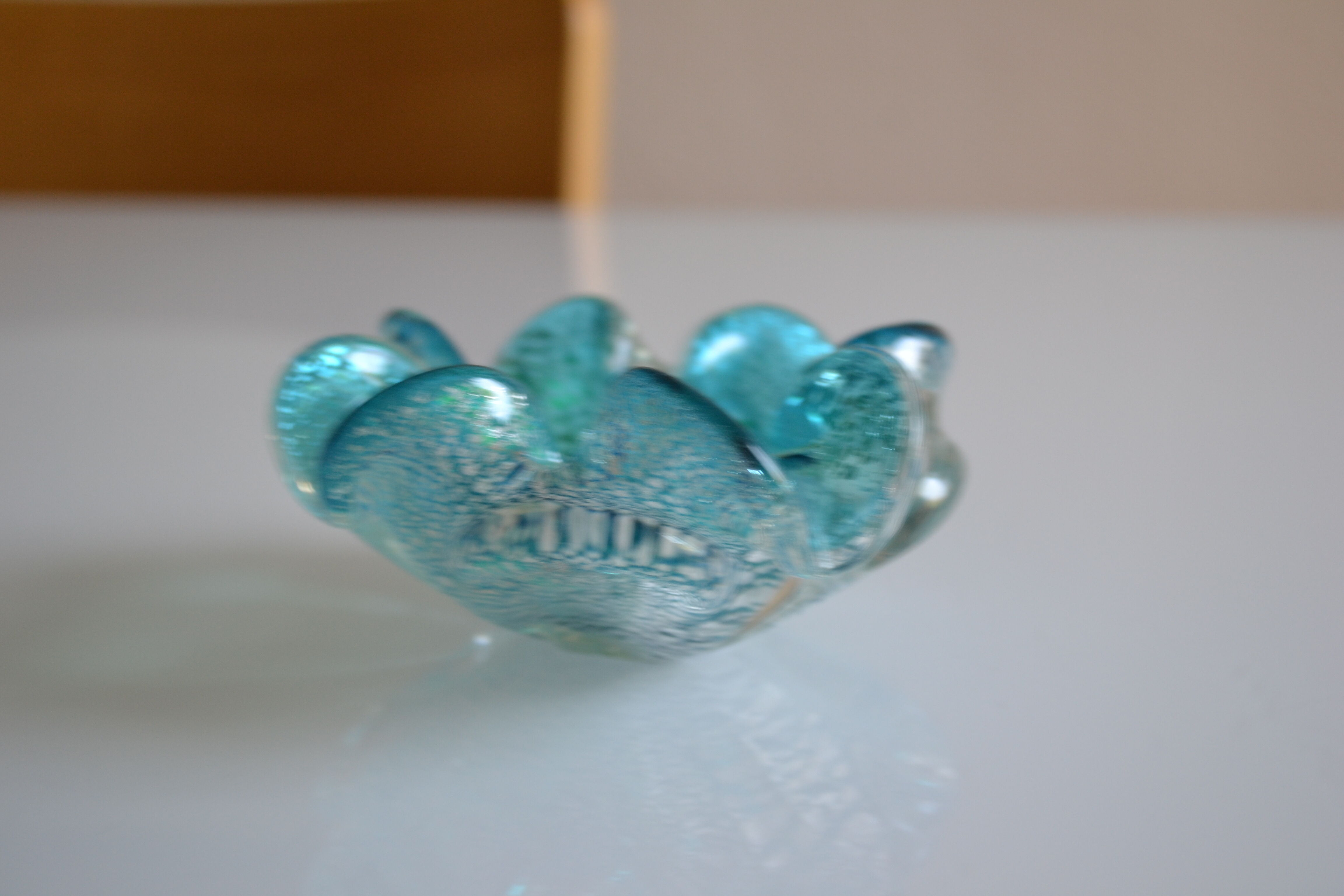 empty blue Murano pockets