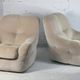 Pair of armchairs "space age". Beige corduroy velvet. France, circa 1970