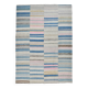 8x12 Light Blue & Off White Large Kilim Rug, 260x361Cm