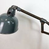 Industrial Grey Enamel Workshop Table Lamp from Siemens, 1950s