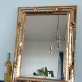 LaBarge Italian faux bamboo Hollywood Regency mirror 1980s