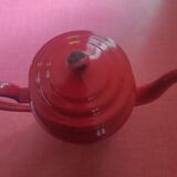 Cafetière en tôle émaillée rouge